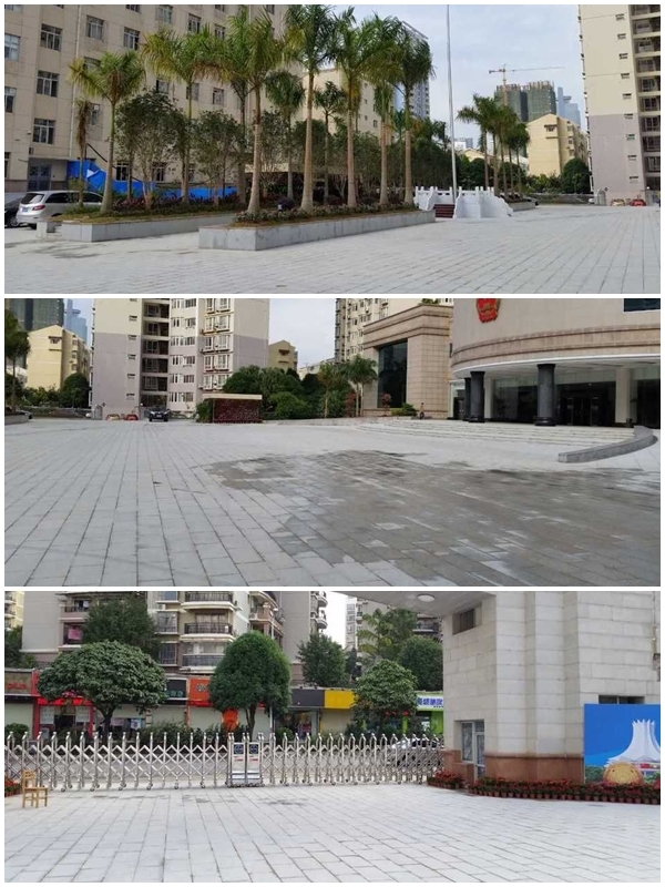完工成回填、裝飾和綠化之后的施工地面
