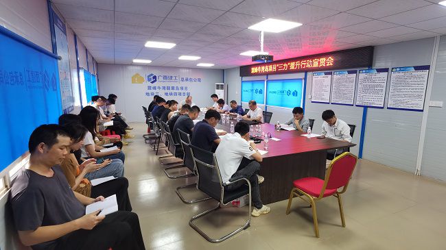 分公司黨支部書記、副總經(jīng)理胡海云深入牛灣島項(xiàng)目宣貫《“三力”提升行動(dòng)》。黃修書 攝修圖）.jpg